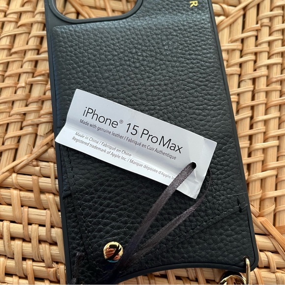 NWT Bandolier Emma Crossbody Black Phone Case IPhone 15 Pro Max Leather MagSafe - Picture 5 of 12